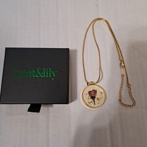 Mint & Lily Pressed Flower Necklace